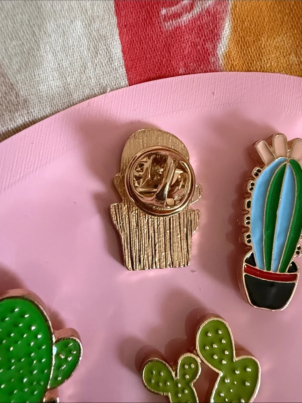 New Cactus Enamel Pin Set of 5 Colorful Succulent Pins